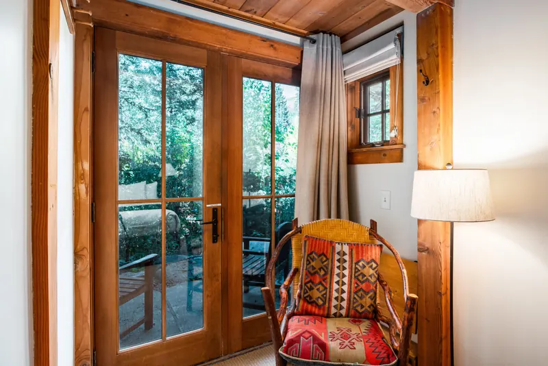 Doors out to the patio
